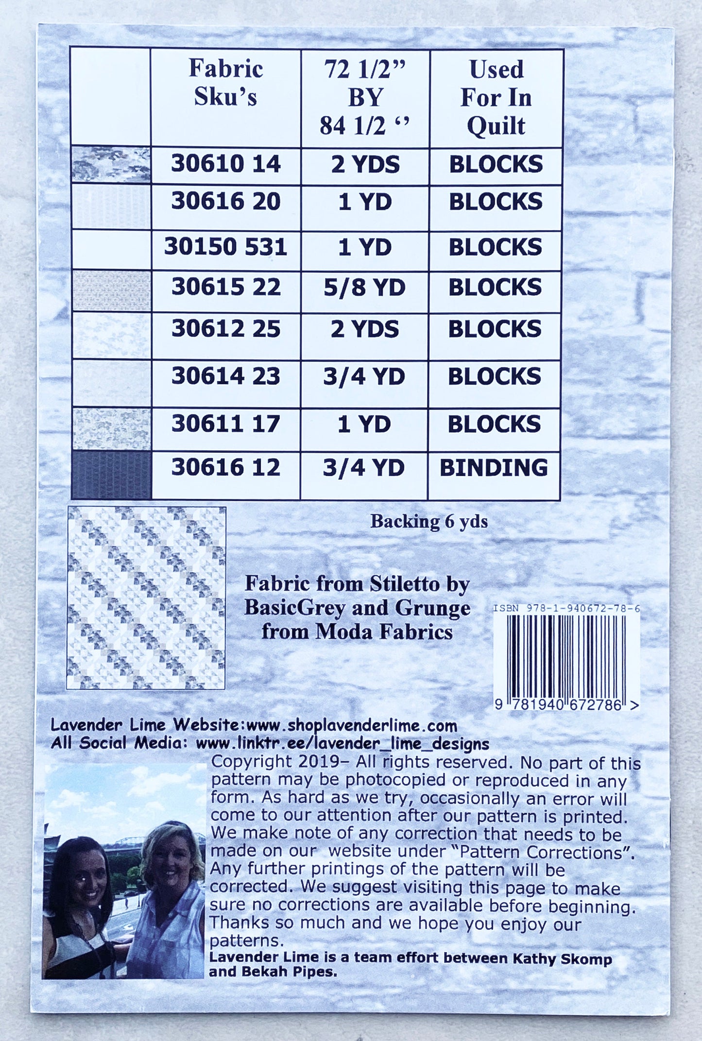 SALE!! Warm Spot Quilt Pattern - Moda - Designs by Lavender Lime - Stiletto - DLL 111