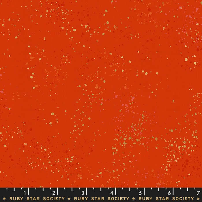 SALE!! 1/2 Yard - Speckled Metallic - Warm Red - Rashida Coleman Hale - Ruby Star Society - Fabric Yardage - RS5027 35M