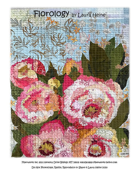 SALE!! Florology Collage Quilt Pattern - Laura Heine - Fiberworks - LHFW FLOR