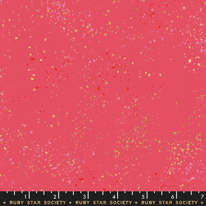 SALE!! 1/2 Yard - Speckled Metallic - Strawberry - Rashida Coleman Hale - Ruby Star Society - Fabric Yardage - RS5027 43M