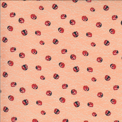 SALE!! 1/2 Yard - Solana - Ladybug - Peach - Robin Pickens - Moda - Fabric Yardage - 48684 19