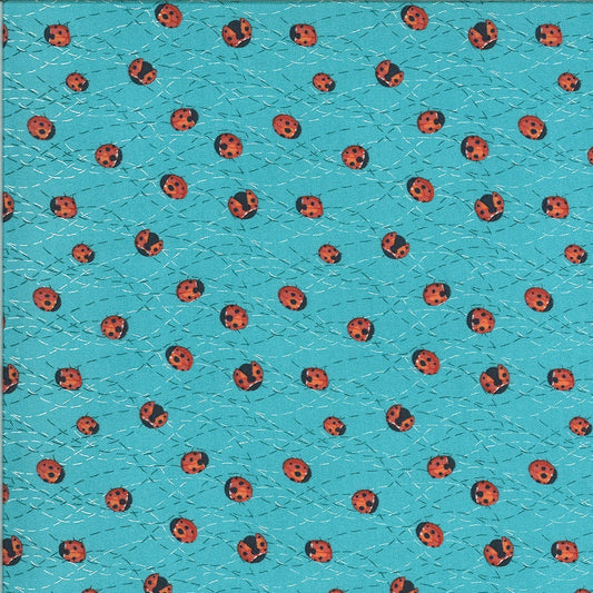 SALE!! 1/2 Yard - Solana - Ladybug - Pond - Robin Pickens - Moda - Fabric Yardage - 48684 17