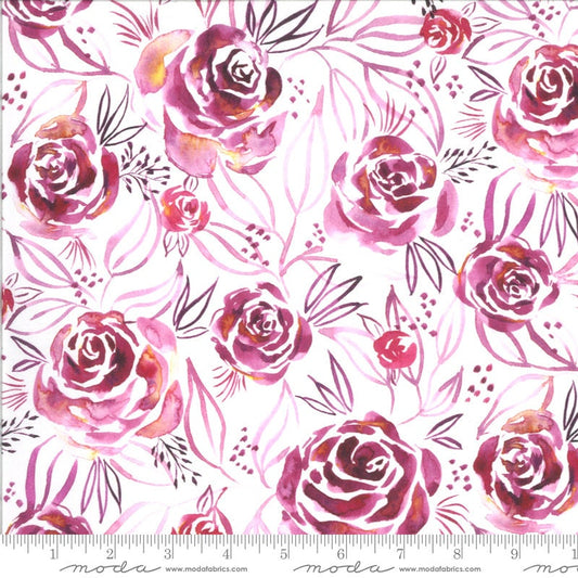 SALE!! 1/2 Yard - Moody Bloom Digital - Magenta - Create Joy Project - Laura Muir - Moda - Fabric Yardage - 8443 11D