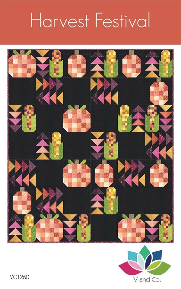 SALE!! Harvest Festival Quilt Pattern - Moda - V and Co - Vanessa Christenson - VC 1260 - Ombre Confetti Metallic