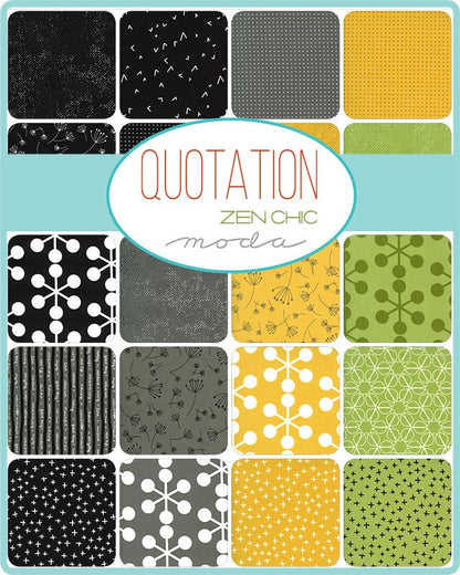 SALE!! 1/2 Yard - Quotation - Ink - Zen Chic - Moda - Fabric Yardage - 1736 14