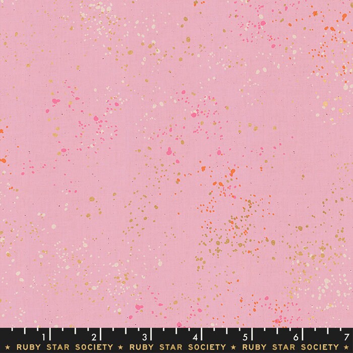 SALE!! 1/2 Yard - Speckled Metallic - Peony - Rashida Coleman Hale - Ruby Star Society - Moda - Fabric Yardage - RS5027 67M