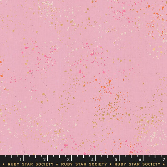 SALE!! 1/2 Yard - Speckled Metallic - Peony - Rashida Coleman Hale - Ruby Star Society - Moda - Fabric Yardage - RS5027 67M