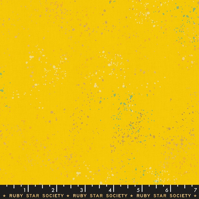 SALE!! 1/2 Yard - Speckled Metallic - Sunshine - Rashida Coleman Hale - Ruby Star Society - Moda - Fabric Yardage - RS5027 71M