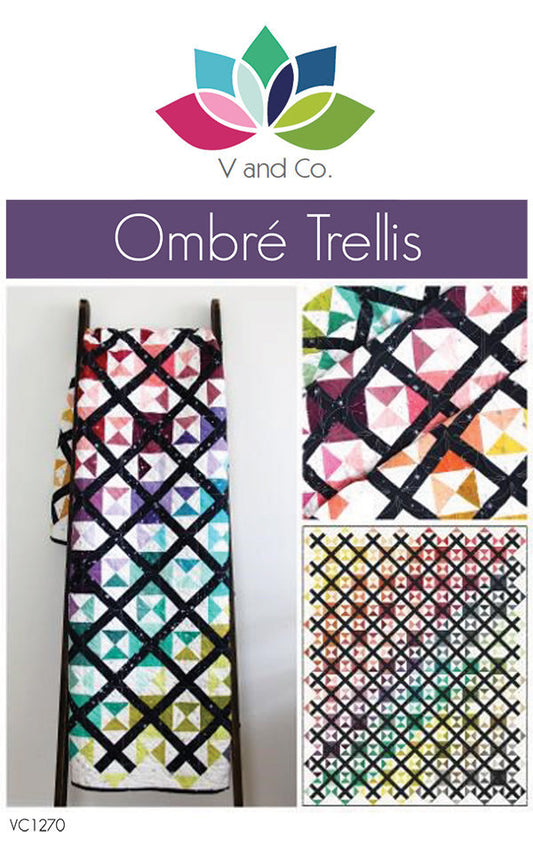SALE!! Ombre Trellis Quilt Pattern - Moda - V and Co - Vanessa Christenson - VC 1270 - Ombre Fairy Dust