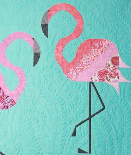 SALE!! Mod Flamingos Quilt Pattern - Moda - Sew Kind of Wonderful - SKW 420