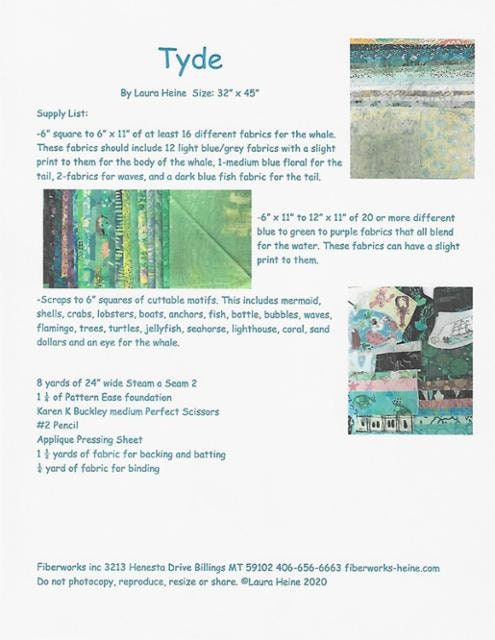 SALE!! Tyde Quilt Pattern - Laura Heine - Fiberworks - LHFW TYDE