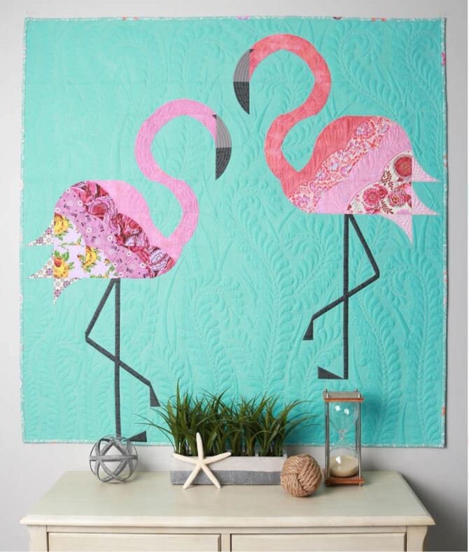 SALE!! Mod Flamingos Quilt Pattern - Moda - Sew Kind of Wonderful - SKW 420