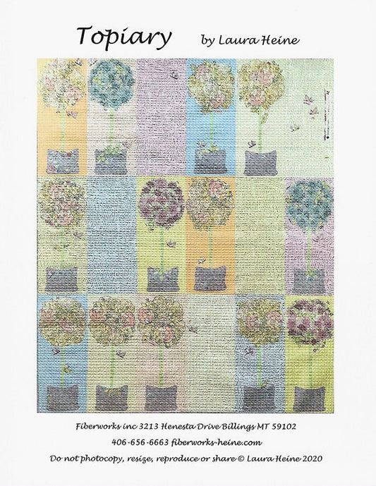 SALE!! Topiary Quilt Pattern - Laura Heine - Fiberworks - LHFW TOPIARY