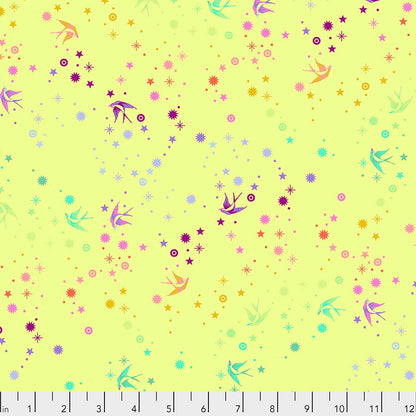 1/2 Yard - Tula's True Colors - Fairy Dust - Lime - Tula Pink - FreeSpirit - Fabric Yardage - PWTP133.LIME