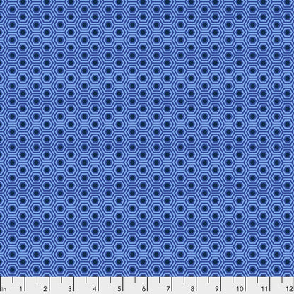1/2 Yard - Tula's True Colors - Hexy - Deep Sea - Tula Pink - FreeSpirit - Fabric Yardage - PWTP150.DEEPSEA