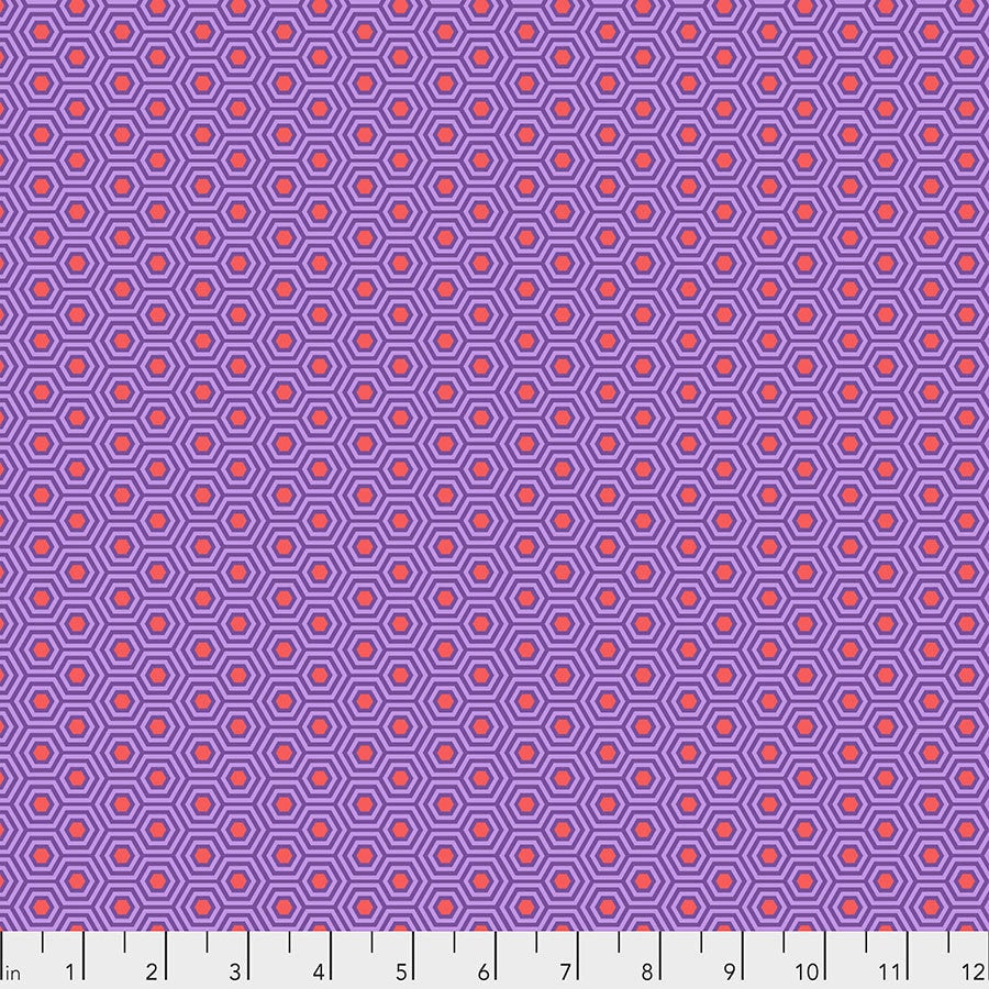 1/2 Yard - Tula's True Colors - Hexy - Fire Fish - Tula Pink - FreeSpirit - Fabric Yardage - PWTP150.FIREFISH