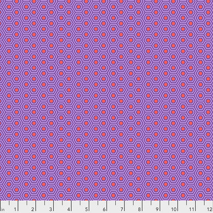 1/2 Yard - Tula's True Colors - Hexy - Fire Fish - Tula Pink - FreeSpirit - Fabric Yardage - PWTP150.FIREFISH