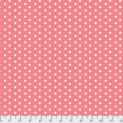 1/2 Yard - Tula's True Colors - Hexy - Flamingo - Tula Pink - FreeSpirit - Fabric Yardage - PWTP150.FLAMINGO