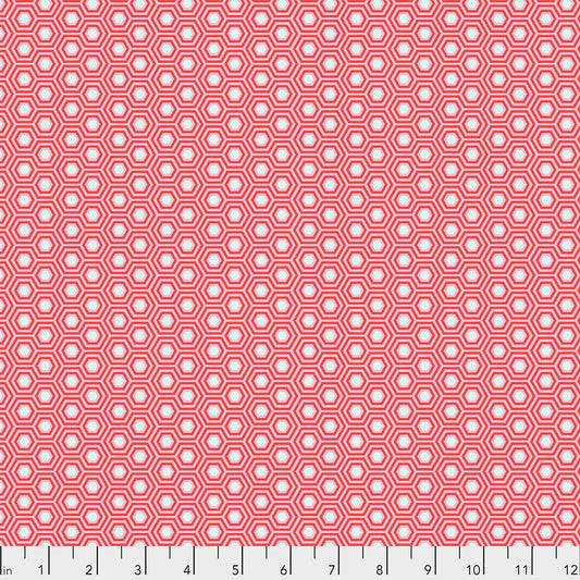 1/2 Yard - Tula's True Colors - Hexy - Flamingo - Tula Pink - FreeSpirit - Fabric Yardage - PWTP150.FLAMINGO