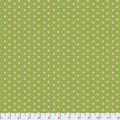 1/2 Yard - Tula's True Colors - Hexy - Juniper - Tula Pink - FreeSpirit - Fabric Yardage - PWTP150.JUNIPER