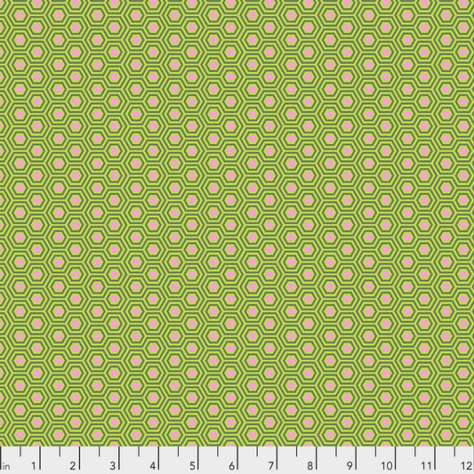 1/2 Yard - Tula's True Colors - Hexy - Juniper - Tula Pink - FreeSpirit - Fabric Yardage - PWTP150.JUNIPER
