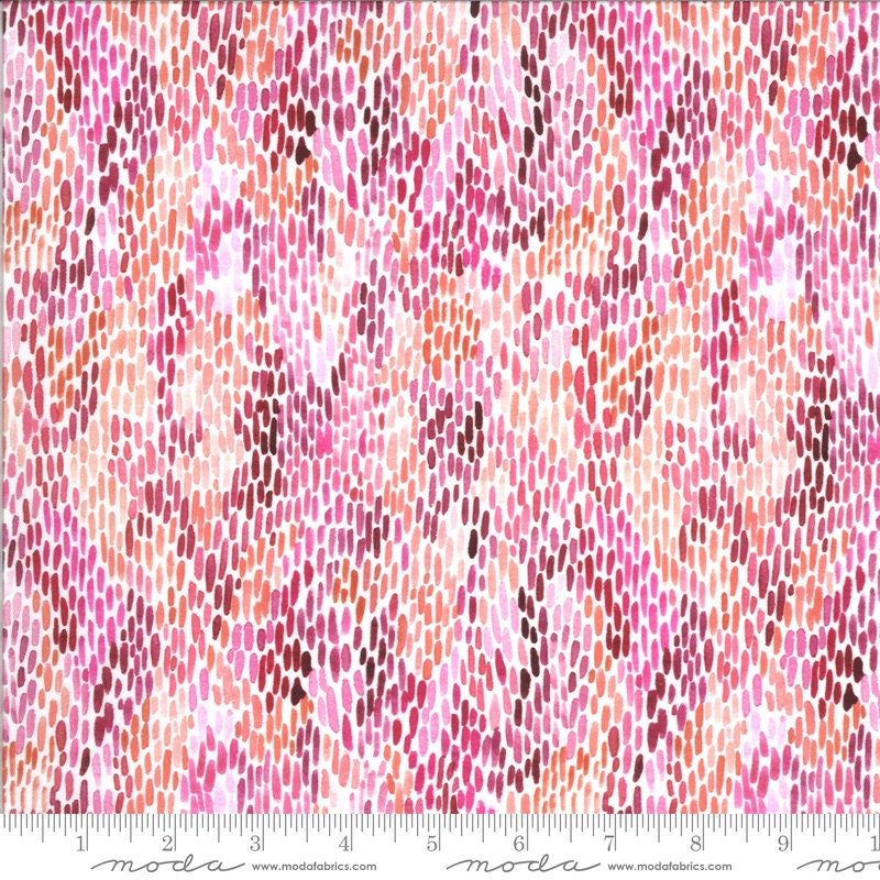 SALE!! 1/2 Yard - Moody Bloom Digital - Fuchsia - Create Joy Project - Laura Muir - Moda - Fabric Yardage - 8448 11D