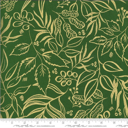 SALE!! 1/2 Yard - Moody Bloom Metallic - Jungle - Create Joy Project - Laura Muir - Moda - Fabric Yardage - 8449 37M