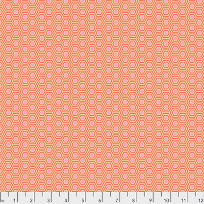1/2 Yard - Tula's True Colors - Hexy - Peach Blossom - Tula Pink - FreeSpirit - Fabric Yardage - PWTP150.PEACHBLOSSOM
