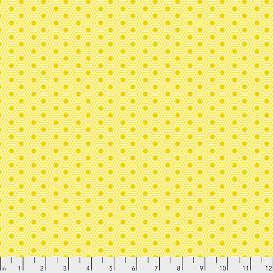 1/2 Yard - Tula's True Colors - Hexy - Sunshine - Tula Pink - FreeSpirit - Fabric Yardage - PWTP150.SUNSHINE