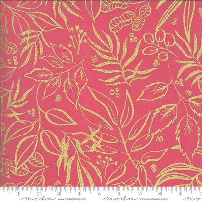 SALE!! 1/2 Yard - Moody Bloom Metallic - Fuchsia - Create Joy Project - Laura Muir - Moda - Fabric Yardage - 8449 13M