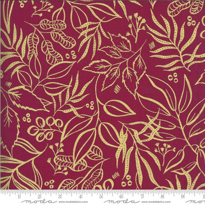 SALE!! 1/2 Yard - Moody Bloom Metallic - Magenta - Create Joy Project - Laura Muir - Moda - Fabric Yardage - 8449 16M