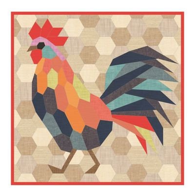 SALE!! The Rooster - Quilt Pattern - English Paper Piecing - Violet Craft - VC026