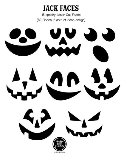 Jack Faces - April Rosenthal - Prairie Grass Patterns - Midnight Magic - PGP 1002L