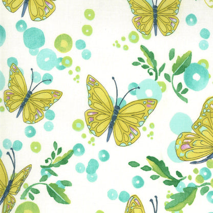 SALE!! 1/2 Yard - Cottage Bleu - Cream -  Robin Pickens - Moda - Fabric Yardage - 48691 11