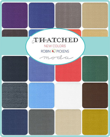 Thatched NEW - Robin Pickens - Moda - 25 Pieces - Mini Charm Pack - 48626MCN