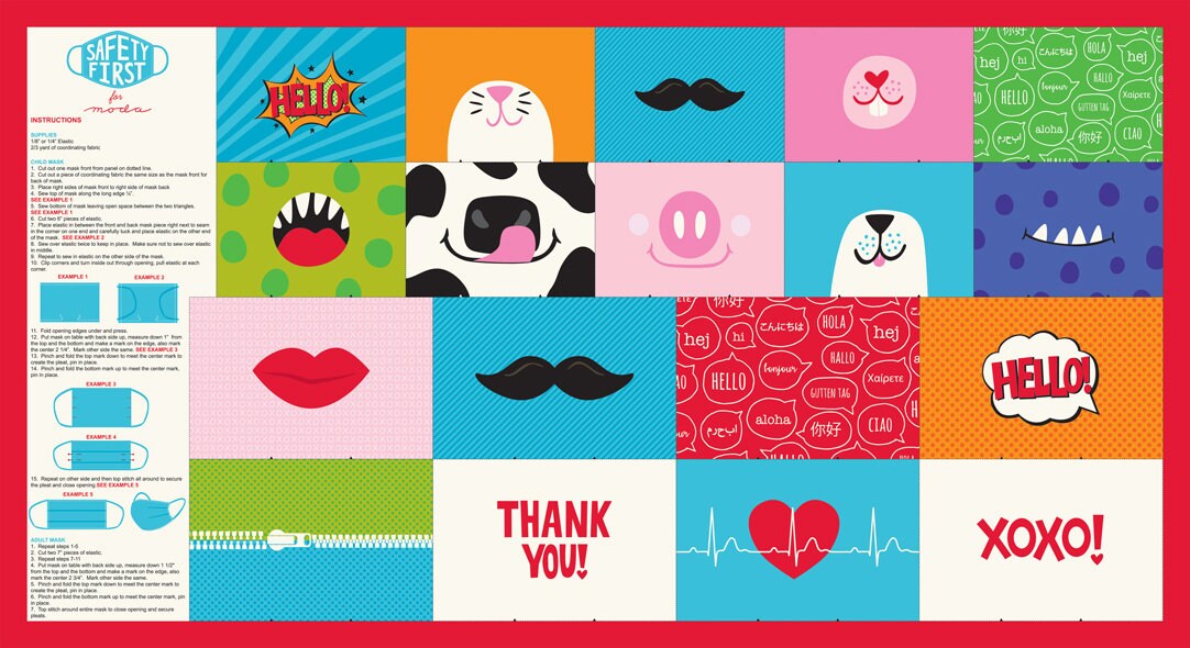 Panel - Safety First - Stacy Iest Hsu - Moda - Fabric Yardage - 20770