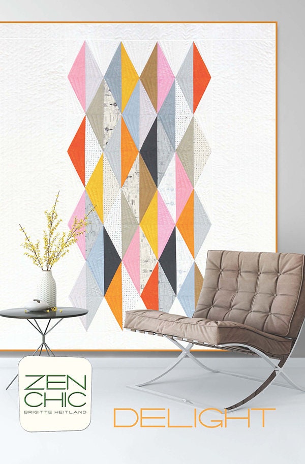 Delight Quilt Pattern - Zen Chic - Brigitte Heitland - Moda - Flow - DEQP