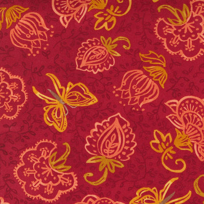 SALE!! 1/2 Yard - Carolina Lilies - Ruby - Robin Pickens - Moda - Fabric Yardage - 48701 12