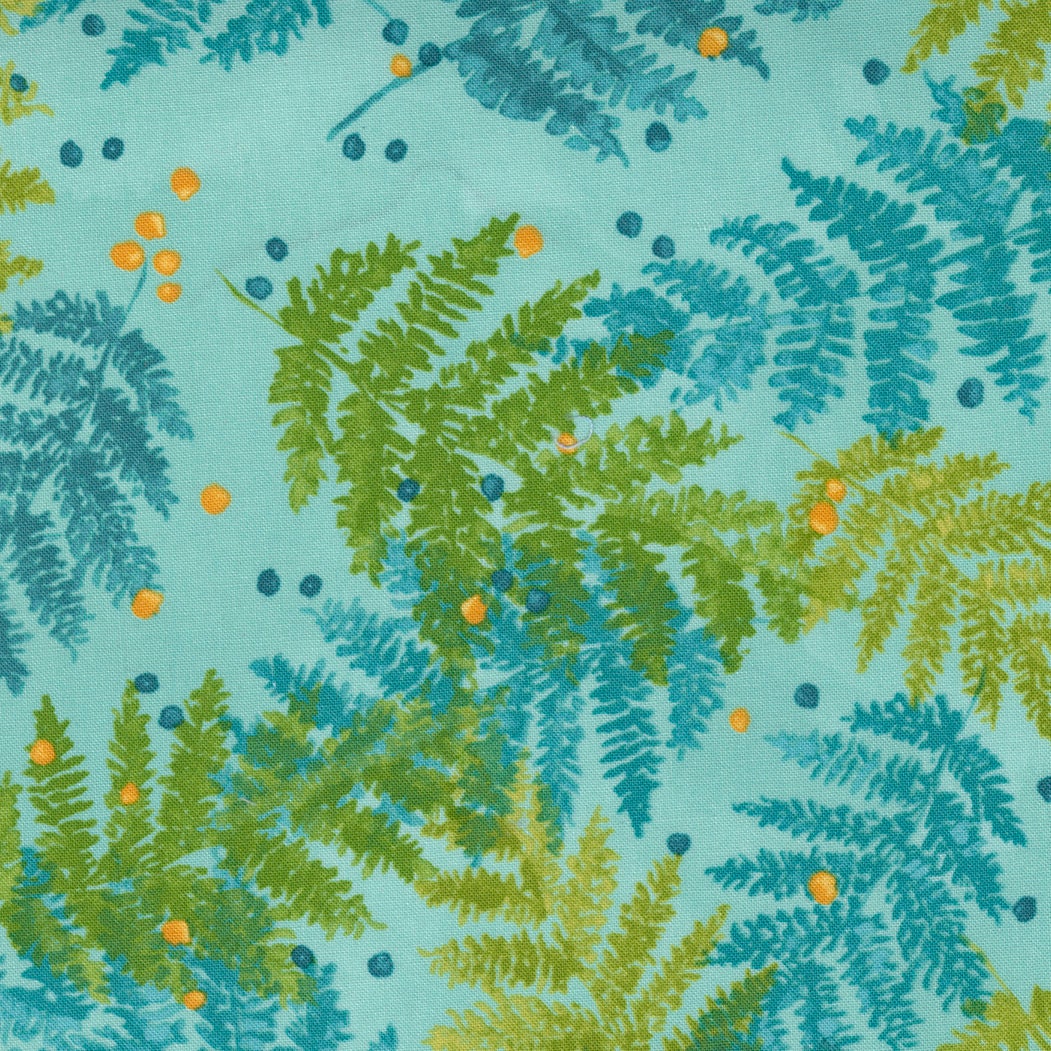 SALE!! 1/2 Yard - Carolina Lilies - Aqua - Robin Pickens - Moda - Fabric Yardage - 48702 19