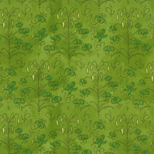 SALE!! 1/2 Yard - Carolina Lilies - Sprig - Robin Pickens - Moda - Fabric Yardage - 48703 18