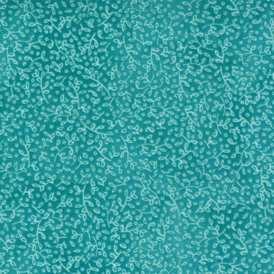 SALE!! 1/2 Yard - Carolina Lilies - Teal - Robin Pickens - Moda - Fabric Yardage - 48704 20