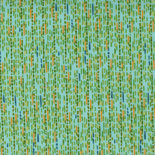 SALE!! 1/2 Yard - Carolina Lilies - Aqua - Robin Pickens - Moda - Fabric Yardage - 48705 19