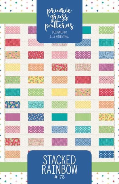 Stacked Rainbow Quilt Pattern - Prairie Grass Patterns - April Rosenthal - PGP176