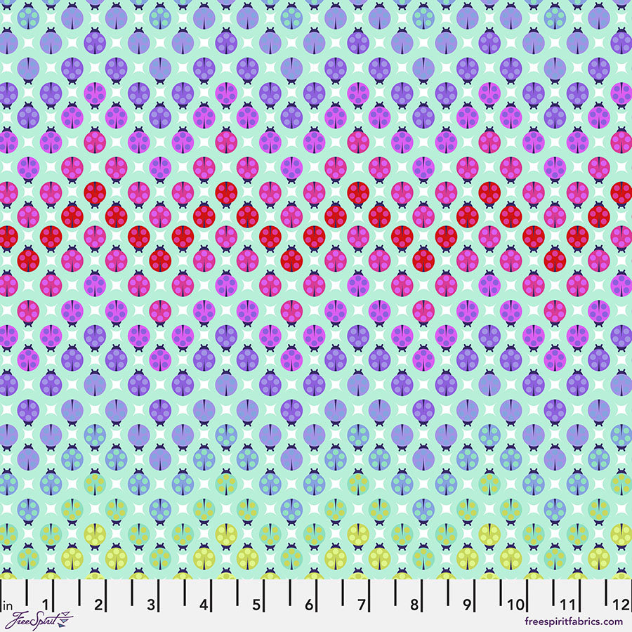 1/2 Yard - Tiny Beasts - Painted Ladies - Glimmer - Tula Pink - FreeSpirit - Fabric Yardage - PWTP183.GLIMMER