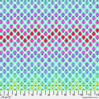 1/2 Yard - Tiny Beasts - Painted Ladies - Glimmer - Tula Pink - FreeSpirit - Fabric Yardage - PWTP183.GLIMMER