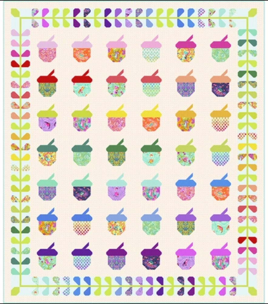 Nutty - Tiny Beasts - Tula Pink - FreeSpirit - 38 Pieces - Quilt Kit - KITQTTP.NUTTY