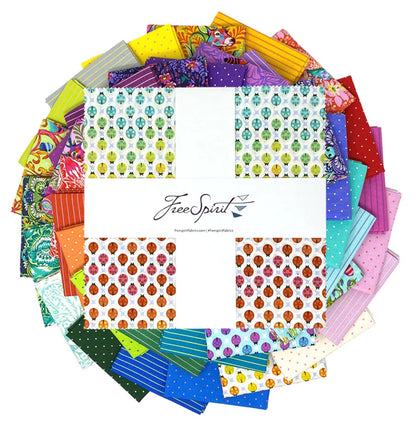 Tiny Beast with Tiny True Colors - Tula Pink - FreeSpirit - 42 Pieces - 10" Squares - Layer Cake - FB610TP.BEAST