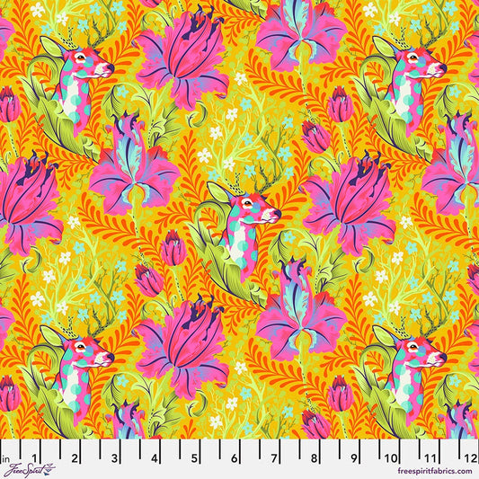 1/2 Yard - Tiny Beasts - Deer John - Glow - Tula Pink - FreeSpirit - Fabric Yardage - PWTP178.Glow