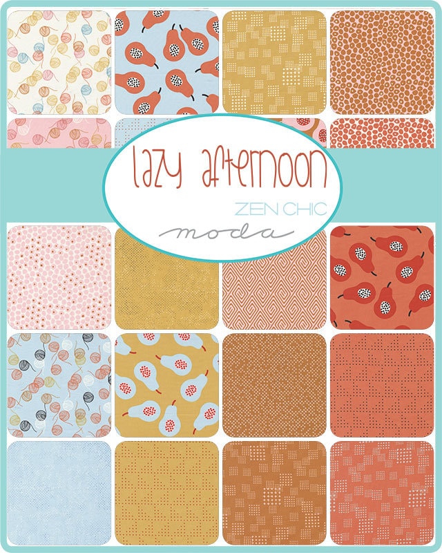 SALE!! 1/2 Yard - Lazy Afternoon - Sky - Zen Chic - Moda - Fabric Yardage - 1786 16