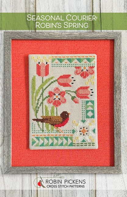 Seasonal Courier:  Robin's Spring Cross Stitch Pattern - Robin Pickens - Moda - RPCSP SCRS415